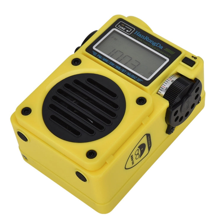 HanRongda HRD-701 Portable Full Band Radio Subwoofer Bluetooth TF Card Digital Display Radio, HRD-701 Yellow, HRD-701 Khaki