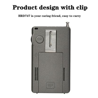 HanRongda HRD-747 Portable Full Band Digital Display High-Frequency Receiving Radio, HRD-747