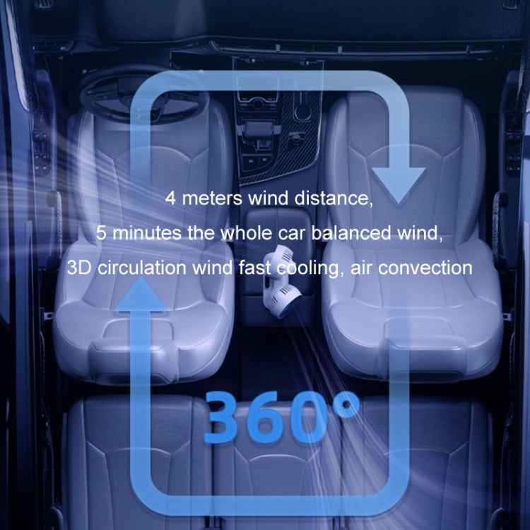 12v/24v Car Fan USB Interface Powerful Double Head Electric Fan