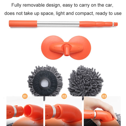 Car Wash Mop Soft Brush Long Handle Telescopic Rotary Car Cleaning Tool