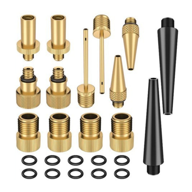 SV/AV/DV Bicycle Valve Adapter Set Bike Ball Pump Accessories, 15 in 1, 24 in 1 with Leather Ring, 25 in 1, 24 in 1, 32 in 1, 16 in 1, 10 in 1, 3sets 3 in 1, 12 in 1, 3sets 5 in 1, 3sets 4 in 1, 3sets 4 in 1 Gold, 14 in 1, 16 in 1 with Split Box