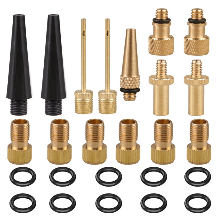 SV/AV/DV Bicycle Valve Adapter Set Bike Ball Pump Accessories, 15 in 1, 24 in 1 with Leather Ring, 25 in 1, 24 in 1, 32 in 1, 16 in 1, 10 in 1, 3sets 3 in 1, 12 in 1, 3sets 5 in 1, 3sets 4 in 1, 3sets 4 in 1 Gold, 14 in 1, 16 in 1 with Split Box