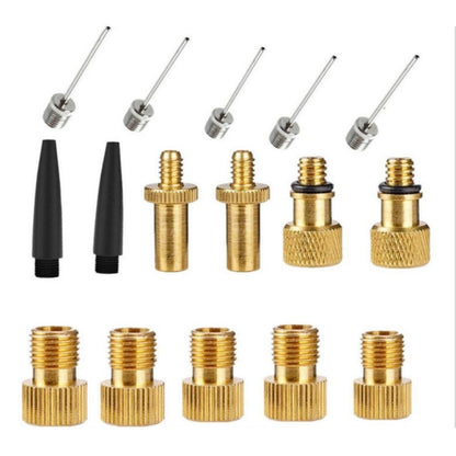 SV/AV/DV Bicycle Valve Adapter Set Bike Ball Pump Accessories, 15 in 1, 24 in 1 with Leather Ring, 25 in 1, 24 in 1, 32 in 1, 16 in 1, 10 in 1, 3sets 3 in 1, 12 in 1, 3sets 5 in 1, 3sets 4 in 1, 3sets 4 in 1 Gold, 14 in 1, 16 in 1 with Split Box