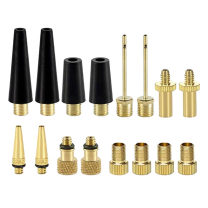 SV/AV/DV Bicycle Valve Adapter Set Bike Ball Pump Accessories, 15 in 1, 24 in 1 with Leather Ring, 25 in 1, 24 in 1, 32 in 1, 16 in 1, 10 in 1, 3sets 3 in 1, 12 in 1, 3sets 5 in 1, 3sets 4 in 1, 3sets 4 in 1 Gold, 14 in 1, 16 in 1 with Split Box