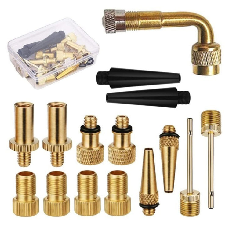 SV/AV/DV Bicycle Valve Adapter Set Bike Ball Pump Accessories, 15 in 1, 24 in 1 with Leather Ring, 25 in 1, 24 in 1, 32 in 1, 16 in 1, 10 in 1, 3sets 3 in 1, 12 in 1, 3sets 5 in 1, 3sets 4 in 1, 3sets 4 in 1 Gold, 14 in 1, 16 in 1 with Split Box