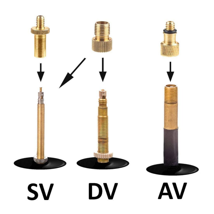 SV/AV/DV Bicycle Valve Adapter Set Bike Ball Pump Accessories, 15 in 1, 24 in 1 with Leather Ring, 25 in 1, 24 in 1, 32 in 1, 16 in 1, 10 in 1, 3sets 3 in 1, 12 in 1, 3sets 5 in 1, 3sets 4 in 1, 3sets 4 in 1 Gold, 14 in 1, 16 in 1 with Split Box