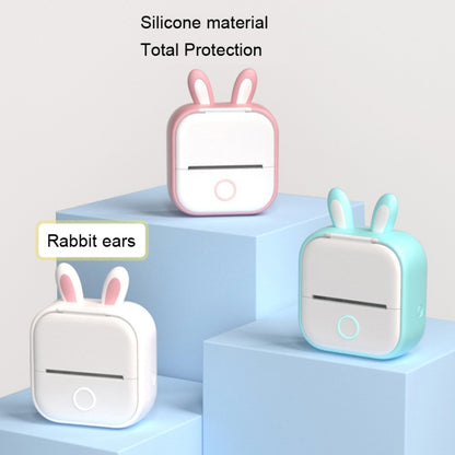 For Phomemo T02 Printer Silicone Protective Case, Pink Cat Ear, Purple Cat Ear, White Rabbit Ear, Green Rabbit Ear, Pink Rabbit Ear