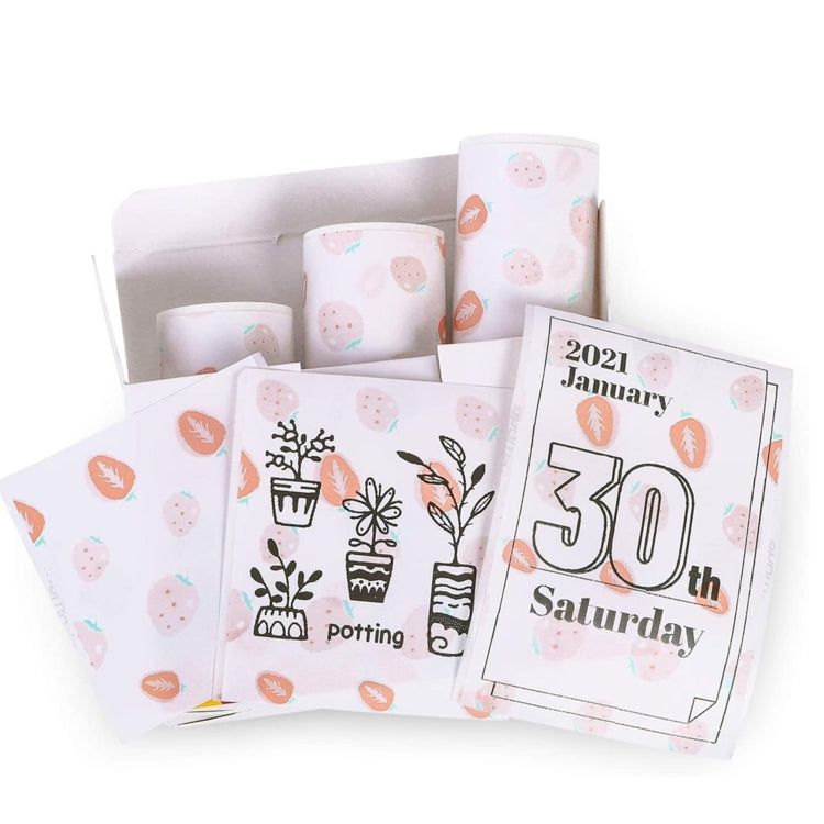 For Phomemo T02 3rolls Bluetooth Printer Thermal Paper Label Paper, 53mmx6.5m 10 Years Black on White No Adhesive, 50mmx3.5m 2 Years Black on White Sticker, 50mmx3.5m 10 Years Black on White Sticker, 50mmx3m 5 Years Blue on White Sticker