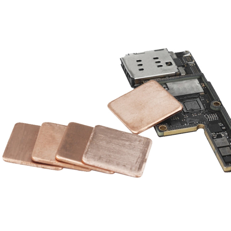 20pcs Laptop Cooling Copper Heat Sink Thermal Conductive Tabs Cell Phone Computer Graphics Card Heat Sinks, 15x15x0.1mm, 15x15x0.3mm, 15x15x0.4mm, 15x15x0.5mm, 15x15x0.6mm, 15x15x0.8mm, 15x15x1.0mm, 15x15x1.2mm, 15x15x1.5mm, 15x15x1.8mm, 15x15x2.0mm