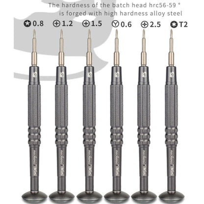 MECHANIC iMini Series Mobile Phone Repair Glasses Screw Batch Clock Tool, Five Star 0.8, Triangle 0.6, Phillips 1.5, Phillips 1.2, Phillips 2.5, T2