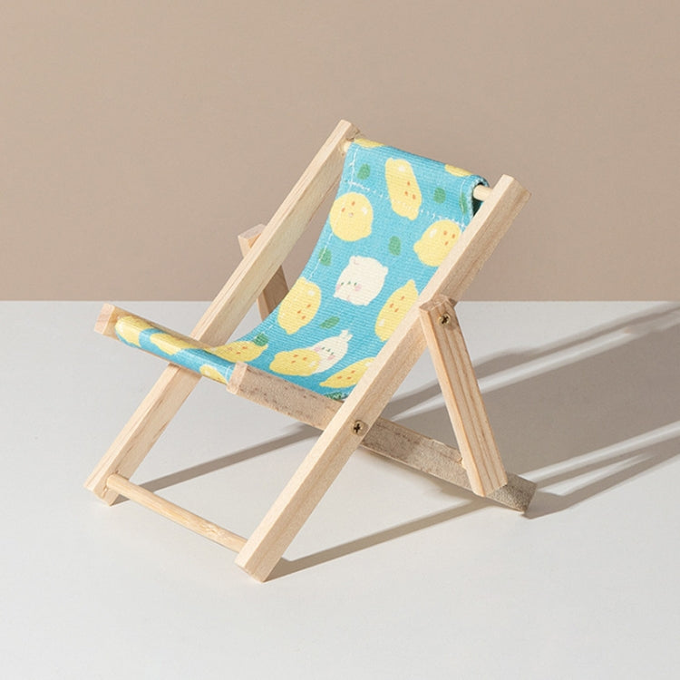 Wooden Craft Mini Desktop Ornament Photography Toys Beach Chair Phone Holder, A, D, E, G