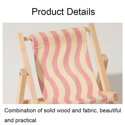 Wooden Craft Mini Desktop Ornament Photography Toys Beach Chair Phone Holder, A, D, E, G
