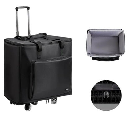 Baona Desktop Computer Host Monitor Keyboard Storage Bag, Single-layer + Trolley, Single-layer + Trolley With Swivel Wheels, Medium + Trolley, Medium + Trolley With Swivel Wheels