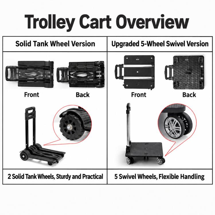 Baona Desktop Computer Host Monitor Keyboard Storage Bag, Single-layer + Trolley, Single-layer + Trolley With Swivel Wheels, Medium + Trolley, Medium + Trolley With Swivel Wheels