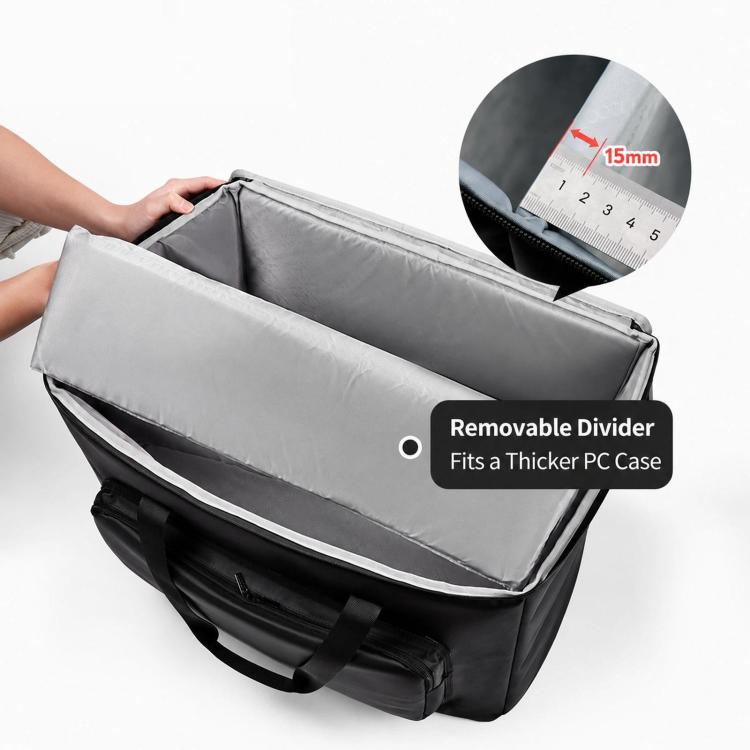 Baona Desktop Computer Host Monitor Keyboard Storage Bag, Single-layer + Trolley, Single-layer + Trolley With Swivel Wheels, Medium + Trolley, Medium + Trolley With Swivel Wheels