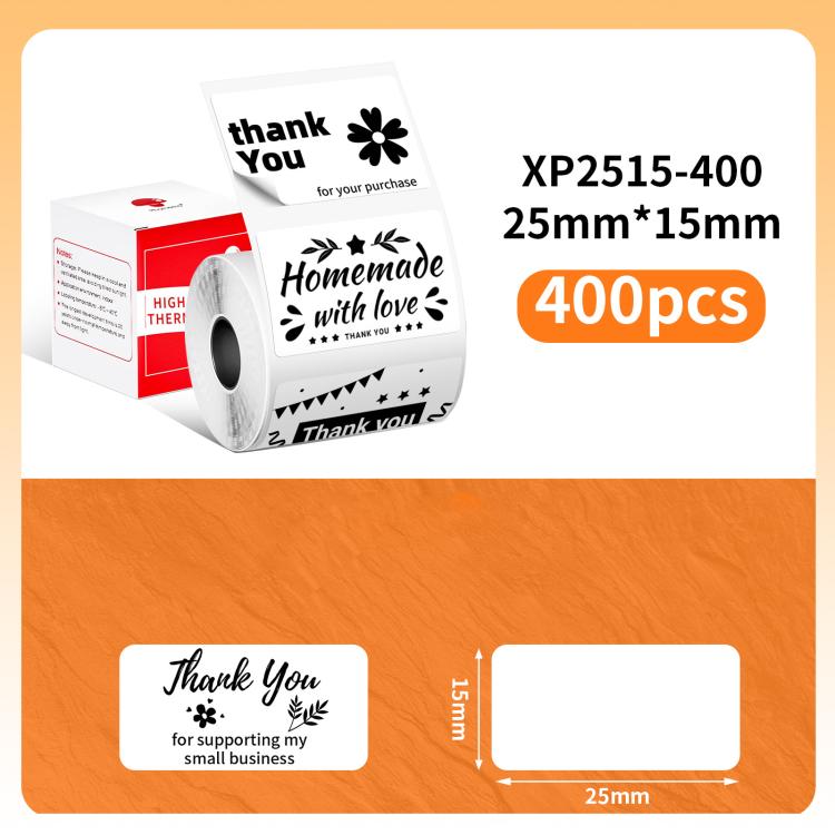 Thermal Labels For M110 Printer, Phomemo 10x20mm-1280pcs, Phomemo 25x15mm-400pcs, Phomemo 30x15mm-400pcs, Phomemo 30x20mm-320pcs, Phomemo 30x30mm-230pcs, Phomemo 30x40mm-180pcs, Phomemo 40x15mm-400pcs, Phomemo 40x30mm-230pcs, Phomemo 40x40mm-180pcs