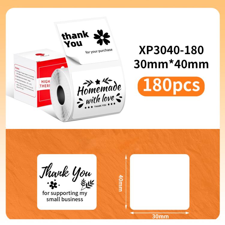 Thermal Labels For M110 Printer, Phomemo 10x20mm-1280pcs, Phomemo 25x15mm-400pcs, Phomemo 30x15mm-400pcs, Phomemo 30x20mm-320pcs, Phomemo 30x30mm-230pcs, Phomemo 30x40mm-180pcs, Phomemo 40x15mm-400pcs, Phomemo 40x30mm-230pcs, Phomemo 40x40mm-180pcs
