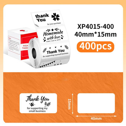 Thermal Labels For M110 Printer, Phomemo 10x20mm-1280pcs, Phomemo 25x15mm-400pcs, Phomemo 30x15mm-400pcs, Phomemo 30x20mm-320pcs, Phomemo 30x30mm-230pcs, Phomemo 30x40mm-180pcs, Phomemo 40x15mm-400pcs, Phomemo 40x30mm-230pcs, Phomemo 40x40mm-180pcs