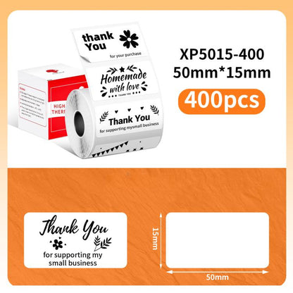 Thermal Labels For M110 Printer, Phomemo 10x20mm-1280pcs, Phomemo 25x15mm-400pcs, Phomemo 30x15mm-400pcs, Phomemo 30x20mm-320pcs, Phomemo 30x30mm-230pcs, Phomemo 30x40mm-180pcs, Phomemo 40x15mm-400pcs, Phomemo 40x30mm-230pcs, Phomemo 40x40mm-180pcs
