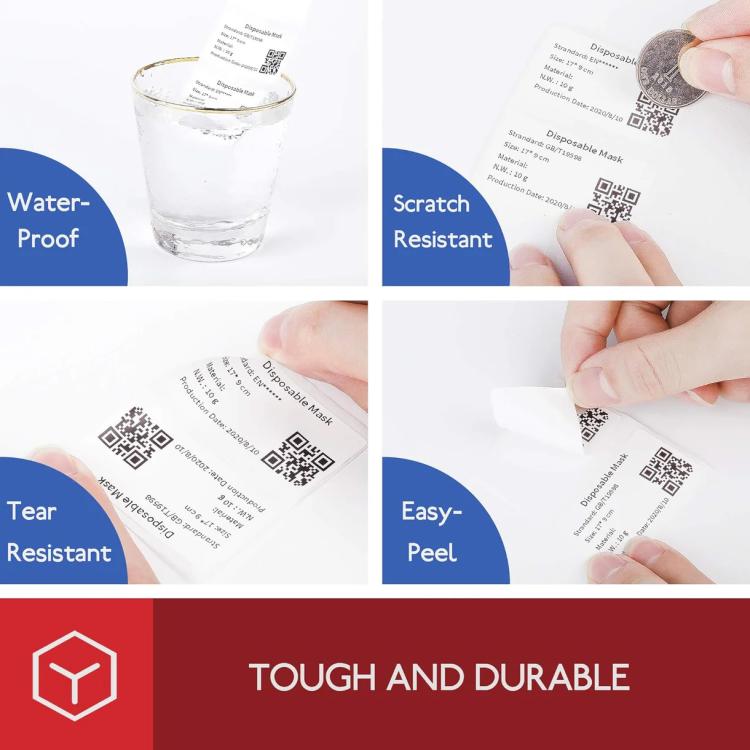 Thermal Labels For M110 Printer, Phomemo 10x20mm-1280pcs, Phomemo 25x15mm-400pcs, Phomemo 30x15mm-400pcs, Phomemo 30x20mm-320pcs, Phomemo 30x30mm-230pcs, Phomemo 30x40mm-180pcs, Phomemo 40x15mm-400pcs, Phomemo 40x30mm-230pcs, Phomemo 40x40mm-180pcs