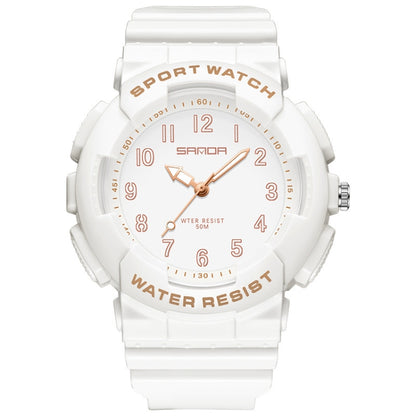 SANDA Small Fresh Digital All-match Waterproof Luminous Student Watch
