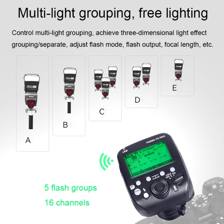 YONGNUO YN560-TX Pro High-speed Synchronous TTL Trigger Wireless Flash Trigger, For Canon, For Nikon, For Sony