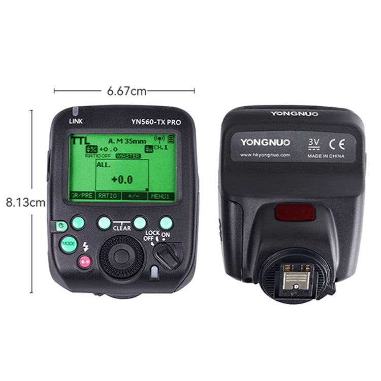 YONGNUO YN560-TX Pro High-speed Synchronous TTL Trigger Wireless Flash Trigger, For Canon, For Nikon, For Sony