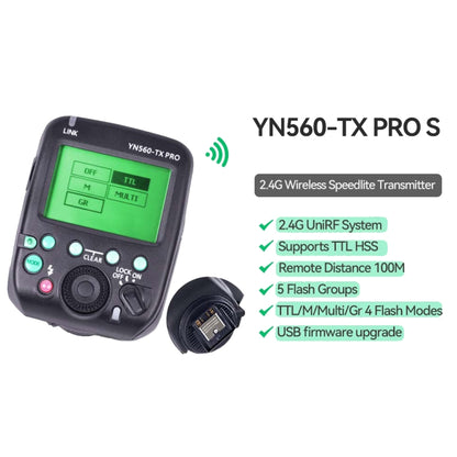 YONGNUO YN560-TX Pro High-speed Synchronous TTL Trigger Wireless Flash Trigger, For Canon, For Nikon, For Sony