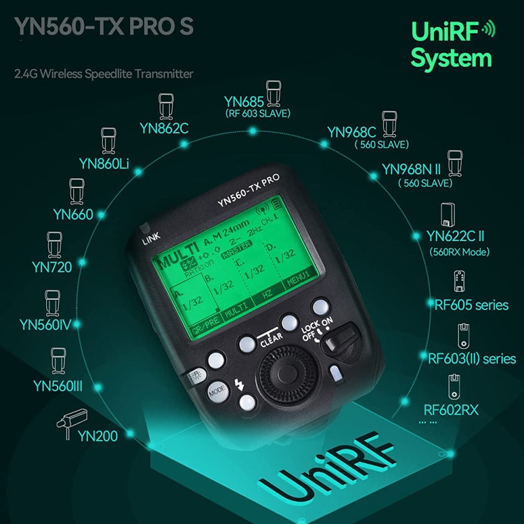 YONGNUO YN560-TX Pro High-speed Synchronous TTL Trigger Wireless Flash Trigger, For Canon, For Nikon, For Sony