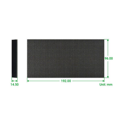 Waveshare RGB Full-color LED Matrix Panel, 3mm Pitch, 64 × 32 Pixels, Adjustable Brightness,, 20117, 33840