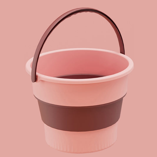 Large 17L Folding Thickened Portable Plastic Bucket Outdoor Fishing Barrel Car Travel Wash Barrel, Large 17L