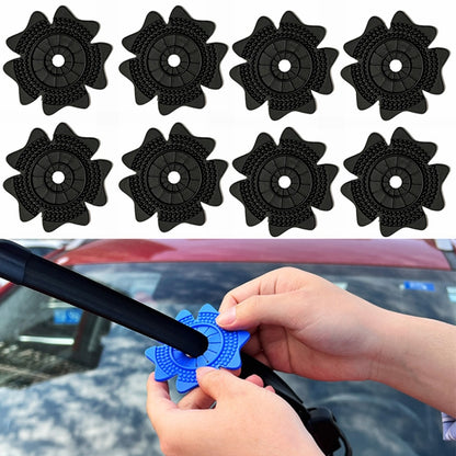 4sets Car Universal Wiper Hole Protective Cover PVC Dustproof Snowproof Wiper Pad
