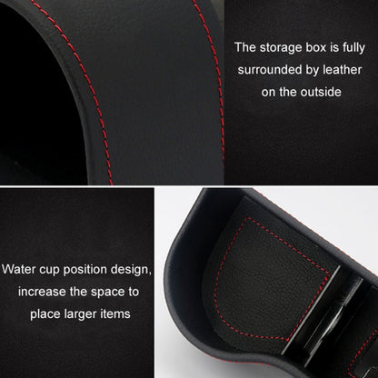 Car Seat Gap Interior PU Leather Storage Box Water Cup Holder