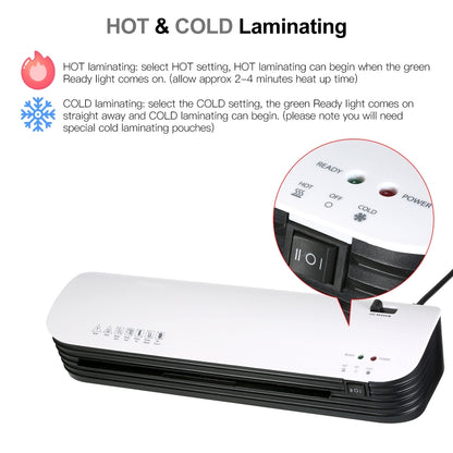 Osmile SL299 A4 Laminator Cold Hot Lamination Photo File Laminating Machine, Only Machine