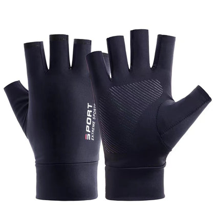 Summer Ice Silk Thin Sunscreen Gloves Fishing Non-slip Takeaway Rider Gloves, Free Code
