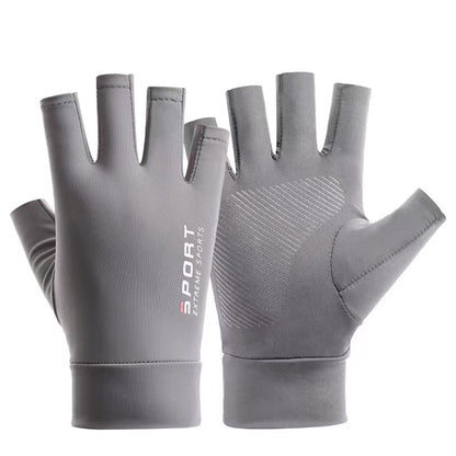 Summer Ice Silk Thin Sunscreen Gloves Fishing Non-slip Takeaway Rider Gloves, Free Code