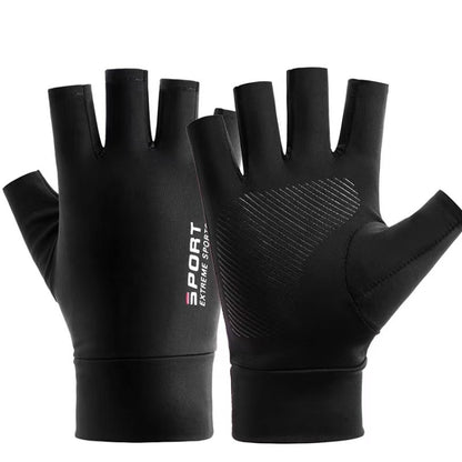 Summer Ice Silk Thin Sunscreen Gloves Fishing Non-slip Takeaway Rider Gloves, Free Code