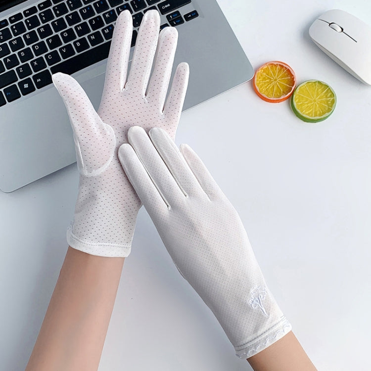 Summer Sunscreen Anti-ultraviolet Ice Silk Thin Gloves, Free Code