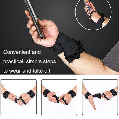 Weightlifting Dumbbell Horizontal Bar Anti-cocoon Anti-slip Wrist Fitness Four-finger Gloves, M, L, XL