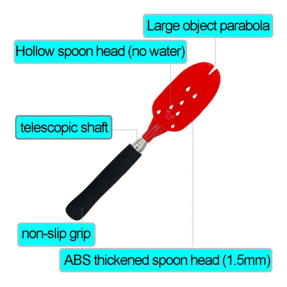 Fishing Bait Throwing Spoon Nesting Device Retractable Casting Scoop, Stainless Steel, Aluminum Alloy