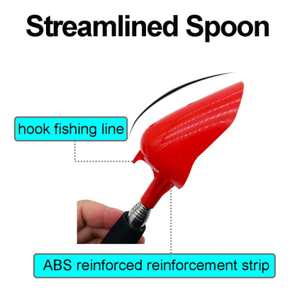 Fishing Bait Throwing Spoon Nesting Device Retractable Casting Scoop, Stainless Steel, Aluminum Alloy