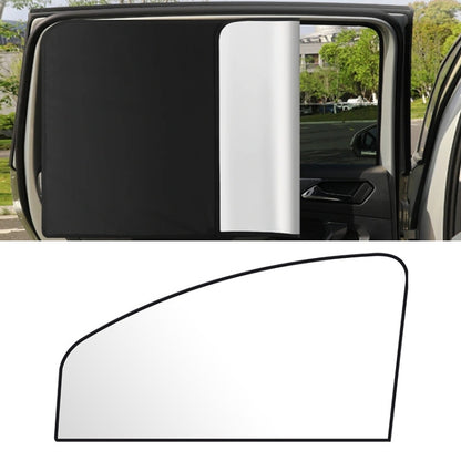 Heat-insulating Opaque Vinyl Coated Magnetic Car Curtains, Full Blackout Principal Drive, Full Blackout Co-pilot, Full Blackout Rear Row, Titanium Silver Principal Driver, Titanium Silver Co-pilot, Titanium Silver Rear Row