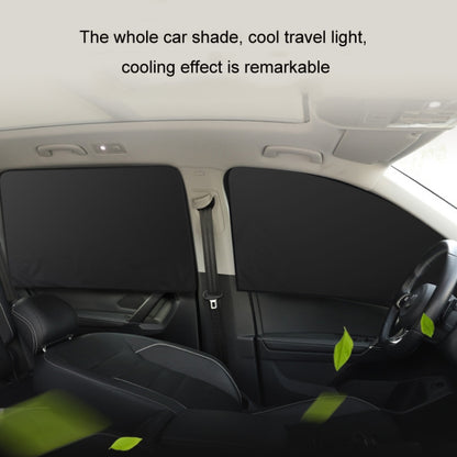 Heat-insulating Opaque Vinyl Coated Magnetic Car Curtains, Full Blackout Principal Drive, Full Blackout Co-pilot, Full Blackout Rear Row, Titanium Silver Principal Driver, Titanium Silver Co-pilot, Titanium Silver Rear Row