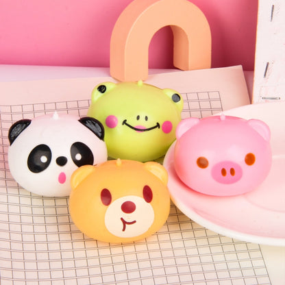 Decompression Cartoon Animal Squeeze and Play Children Pressing Buns Decompression Venting Balls, Cartoon Animal