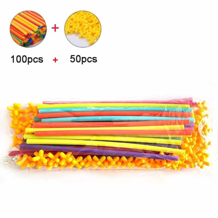 DIY Plastic 4D Straw Building Blocks Joint Funny Development Toys, 50pcs Pipe+50 Connectors, 100pcs Pipe+50 Connectors, 100pcs Pipe+100 connectors, 150pcs Pipe+150 connectors, 200pcs Pipe+200 Connectors, 250pcs Pipe+250 Connectors