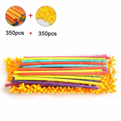 DIY Plastic 4D Straw Building Blocks Joint Funny Development Toys, 50pcs Pipe+50 Connectors, 100pcs Pipe+50 Connectors, 100pcs Pipe+100 connectors, 150pcs Pipe+150 connectors, 200pcs Pipe+200 Connectors, 250pcs Pipe+250 Connectors