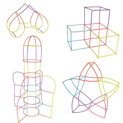 DIY Plastic 4D Straw Building Blocks Joint Funny Development Toys, 50pcs Pipe+50 Connectors, 100pcs Pipe+50 Connectors, 100pcs Pipe+100 connectors, 150pcs Pipe+150 connectors, 200pcs Pipe+200 Connectors, 250pcs Pipe+250 Connectors