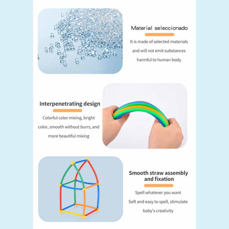 DIY Plastic 4D Straw Building Blocks Joint Funny Development Toys, 50pcs Pipe+50 Connectors, 100pcs Pipe+50 Connectors, 100pcs Pipe+100 connectors, 150pcs Pipe+150 connectors, 200pcs Pipe+200 Connectors, 250pcs Pipe+250 Connectors