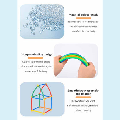 DIY Plastic 4D Straw Building Blocks Joint Funny Development Toys, 50pcs Pipe+50 Connectors, 100pcs Pipe+50 Connectors, 100pcs Pipe+100 connectors, 150pcs Pipe+150 connectors, 200pcs Pipe+200 Connectors, 250pcs Pipe+250 Connectors