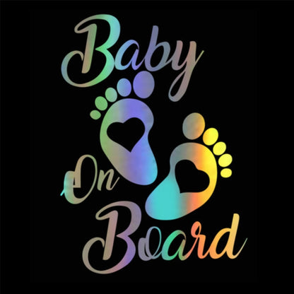 10pcs Baby On Board Warning Car Sticker Reflective Scratch Body Sticker